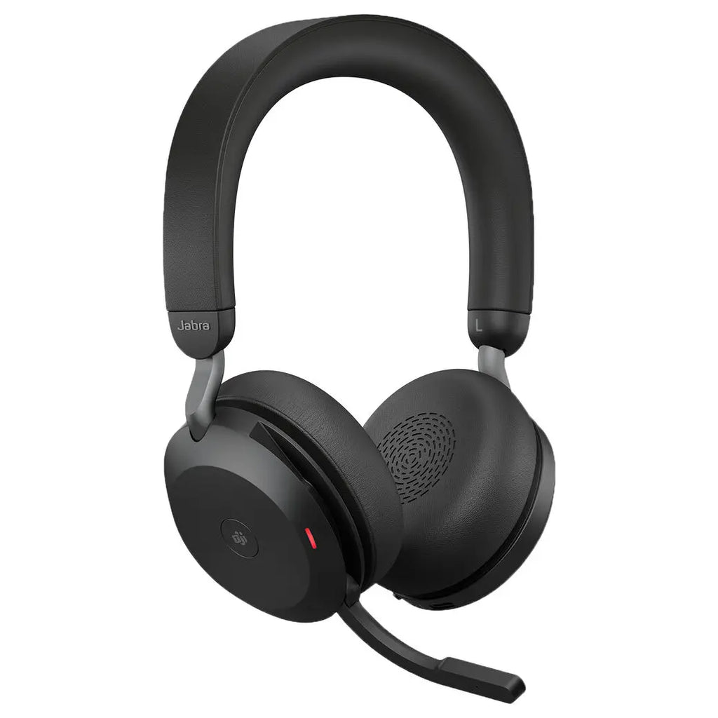 Jabra Evolve2 75 Wireless Headset, 8-Microphone, Active Noise Cancelling, USB-C Bluetooth Adapter, Microsoft Teams Compatible, Black