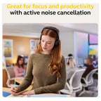 Jabra Evolve2 65 Flex Wireless Stereo Headset, Bluetooth, Hybrid ANC, Noise-Cancelling Microphones, Black