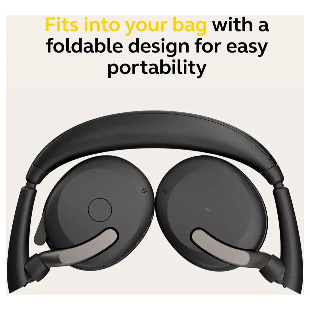 Jabra Evolve2 65 Flex Wireless Stereo Headset, Bluetooth, Hybrid ANC, Noise-Cancelling Microphones, Black