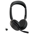 Jabra Evolve2 65 Flex Wireless Stereo Headset, Bluetooth, Hybrid ANC, Noise-Cancelling Microphones, Black