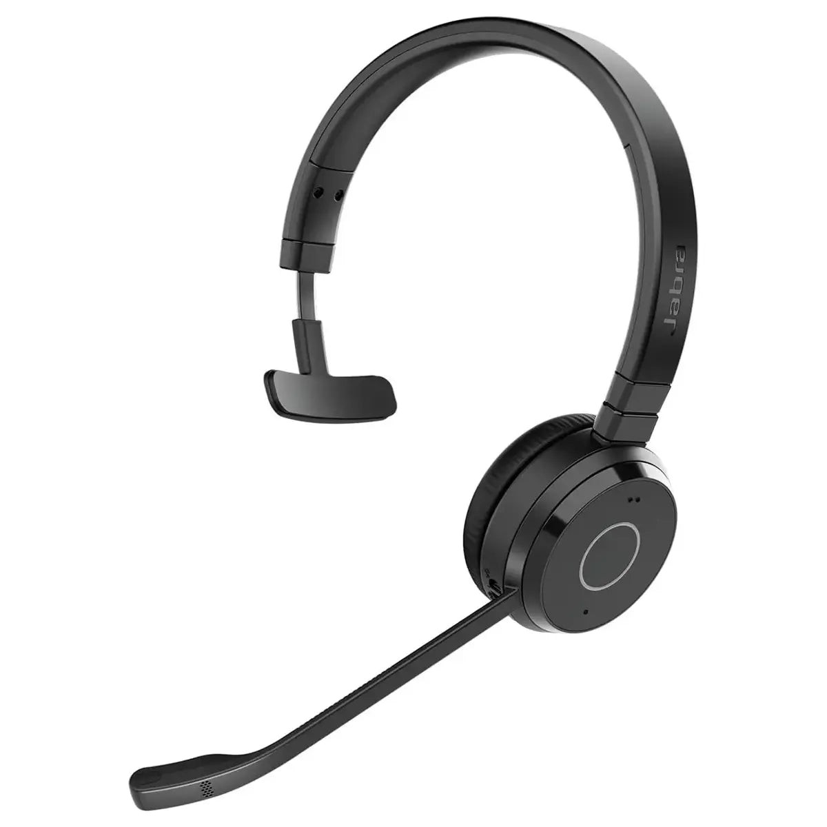 Jabra Evolve 65 TE Stereo Wireless Single-Ear Headphones Noise-Canceling Mic, 16hrs Battery Life, Dual Connectivity, Black