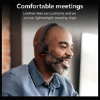Jabra Evolve 65 TE Stereo Wireless Single-Ear Headphones Noise-Canceling Mic, 16hrs Battery Life, Dual Connectivity, Black