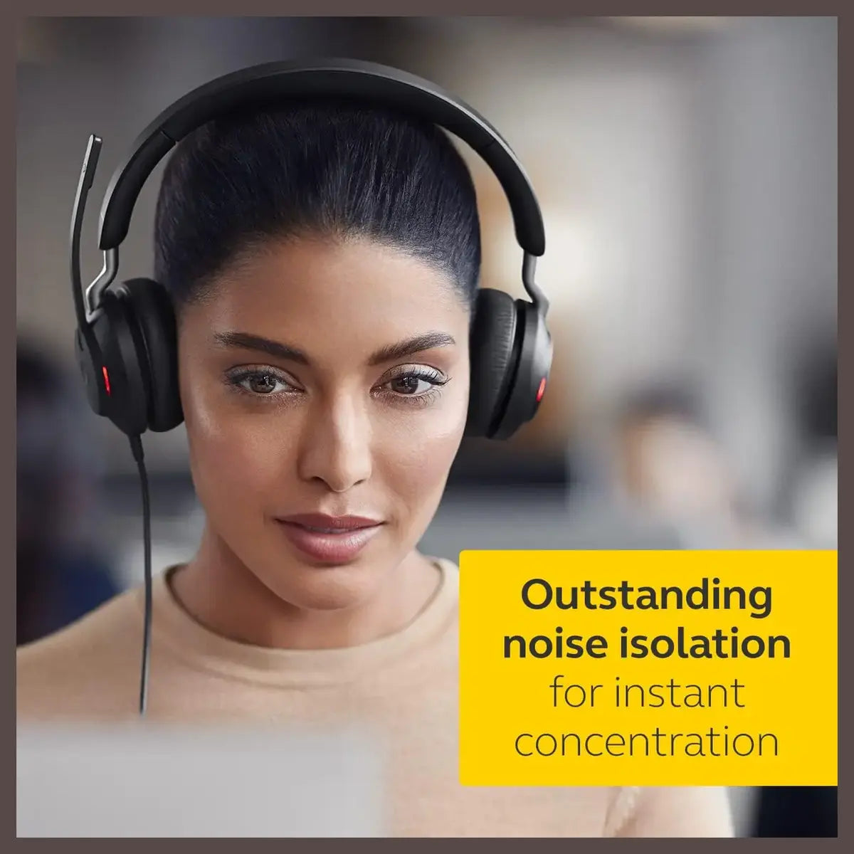 Jabra Evolve2 40 SE Wired Stereo Noise-Cancelling Headset, 3-Microphone Call Technology, USB-A, MS Teams Certified, Black