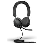 Jabra Evolve2 40 SE Wired Stereo Noise-Cancelling Headset, 3-Microphone Call Technology, USB-A, MS Teams Certified, Black
