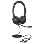 Jabra Evolve2 30 SE Wired Dual-Ear Headphones with Microphone for Work, USB-A and USB-C, Microsoft Teams Certified, Black