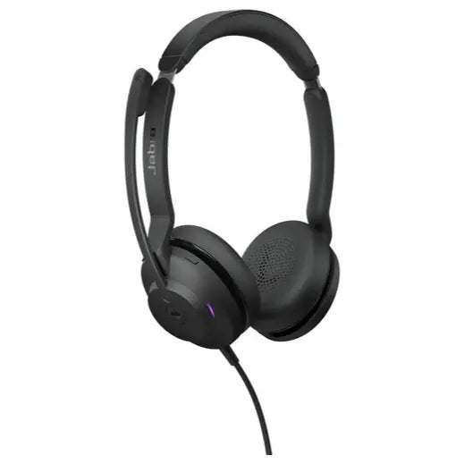 Jabra Evolve2 30 SE Wired Dual-Ear Headphones with Microphone for Work, USB-A and USB-C, Microsoft Teams Certified, Black