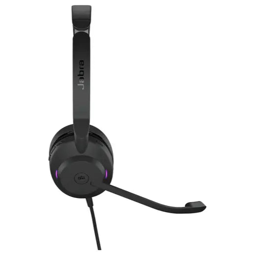 Jabra Evolve2 30 SE Wired Dual-Ear Headphones with Microphone for Work, USB-A and USB-C, Microsoft Teams Certified, Black