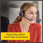 Jabra Evolve 40 Professional Wired Headset Stereo UC-Optimized, 3.5mm Jack and USB Connection