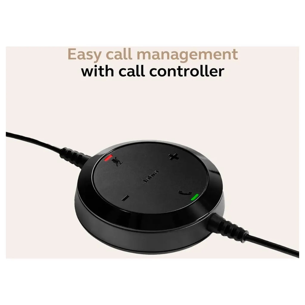 Jabra Evolve 20 Wired Headset Dual-Ear, USB-C and USB-A, Call Control, Black