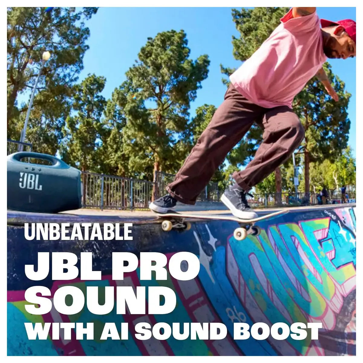 JBL Boombox 4 Portable Waterproof Speaker, Up To 34 Hours Playtime, Auracast, Black