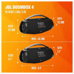 JBL Boombox 4 Portable Waterproof Speaker, Up To 34 Hours Playtime, Auracast, Black