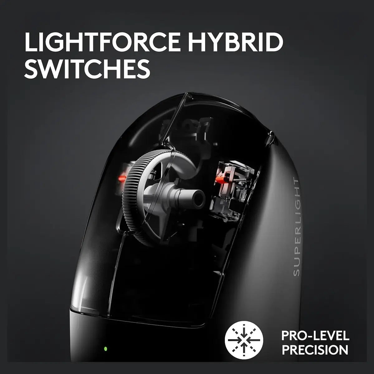 Logitech G PRO X Superlight 2 Lightspeed Wireless Gaming Mouse, Hero 2 Sensor, 32,000 DPI, 5 Programmable Buttons, USB-C Charging, Black, 910-006632