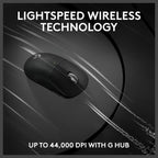 Logitech G PRO X Superlight 2c Lightspeed Gaming Mouse, 44K DPI, Up To 8kHz Polling, Black