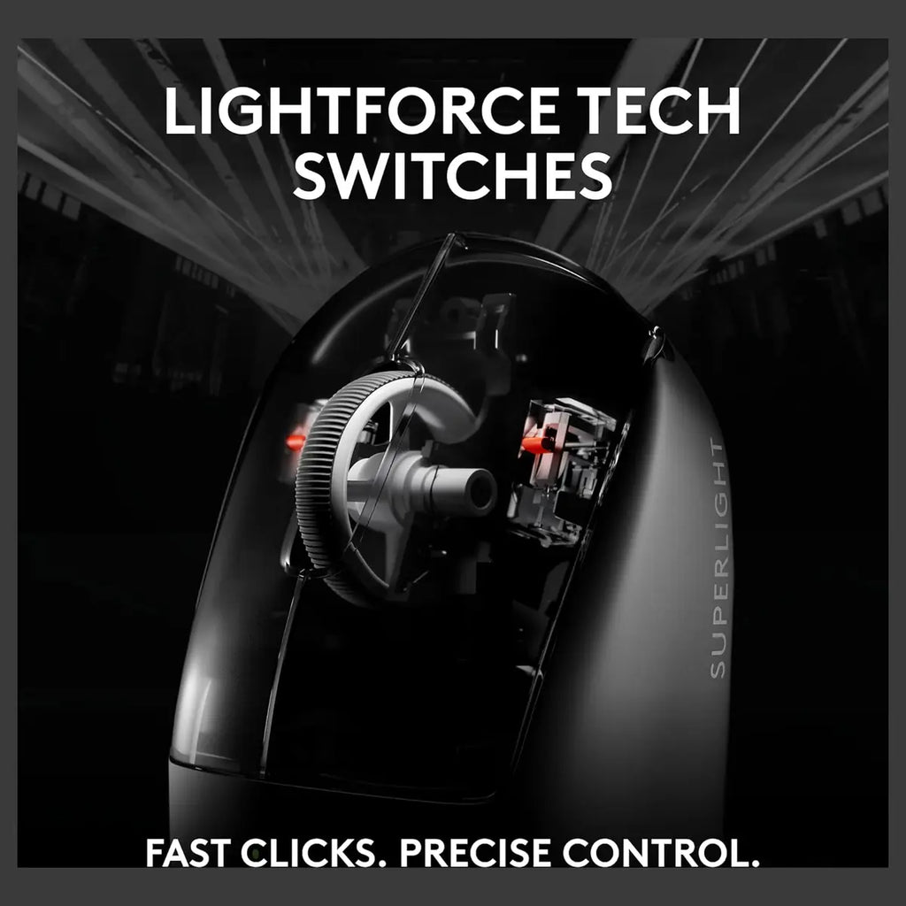 Logitech G PRO X Superlight 2c Lightspeed Gaming Mouse, 44K DPI, Up To 8kHz Polling, Black