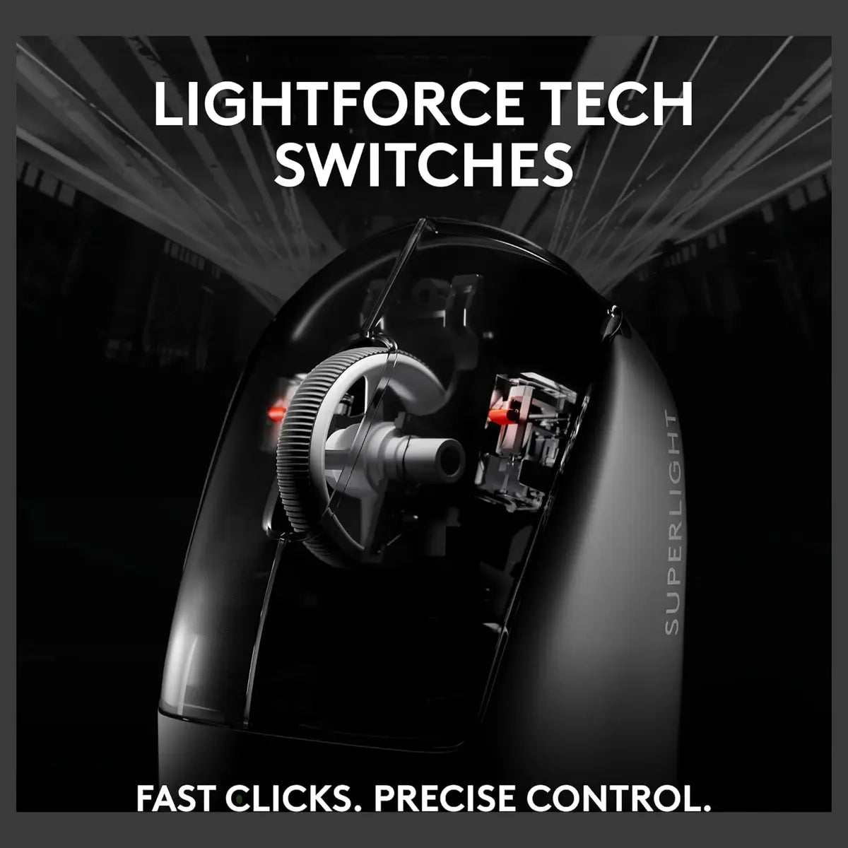 Logitech G PRO X Superlight 2c Lightspeed Gaming Mouse, 44K DPI, Up To 8kHz Polling, Black