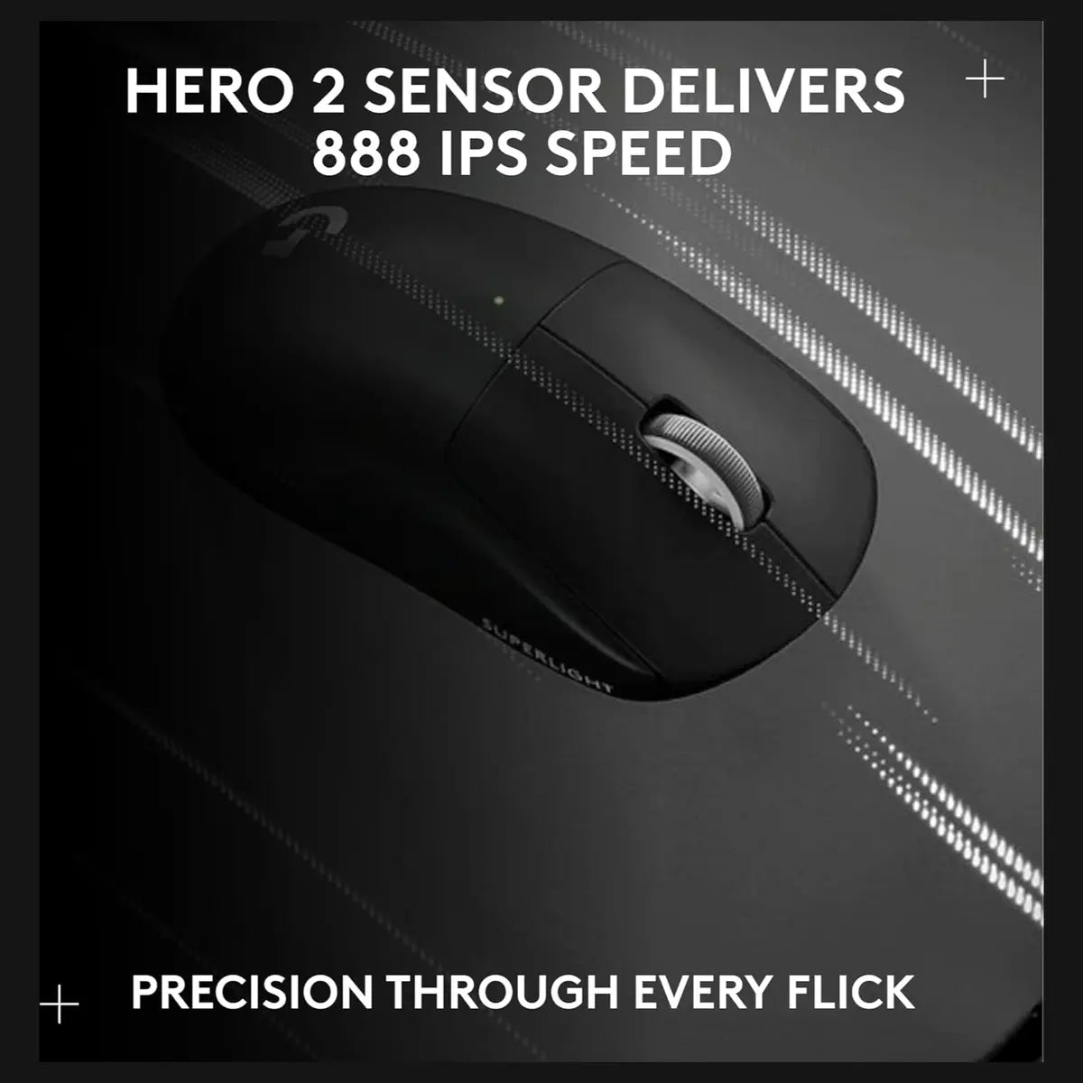 Logitech G PRO X Superlight 2c Lightspeed Gaming Mouse, 44K DPI, Up To 8kHz Polling, Black