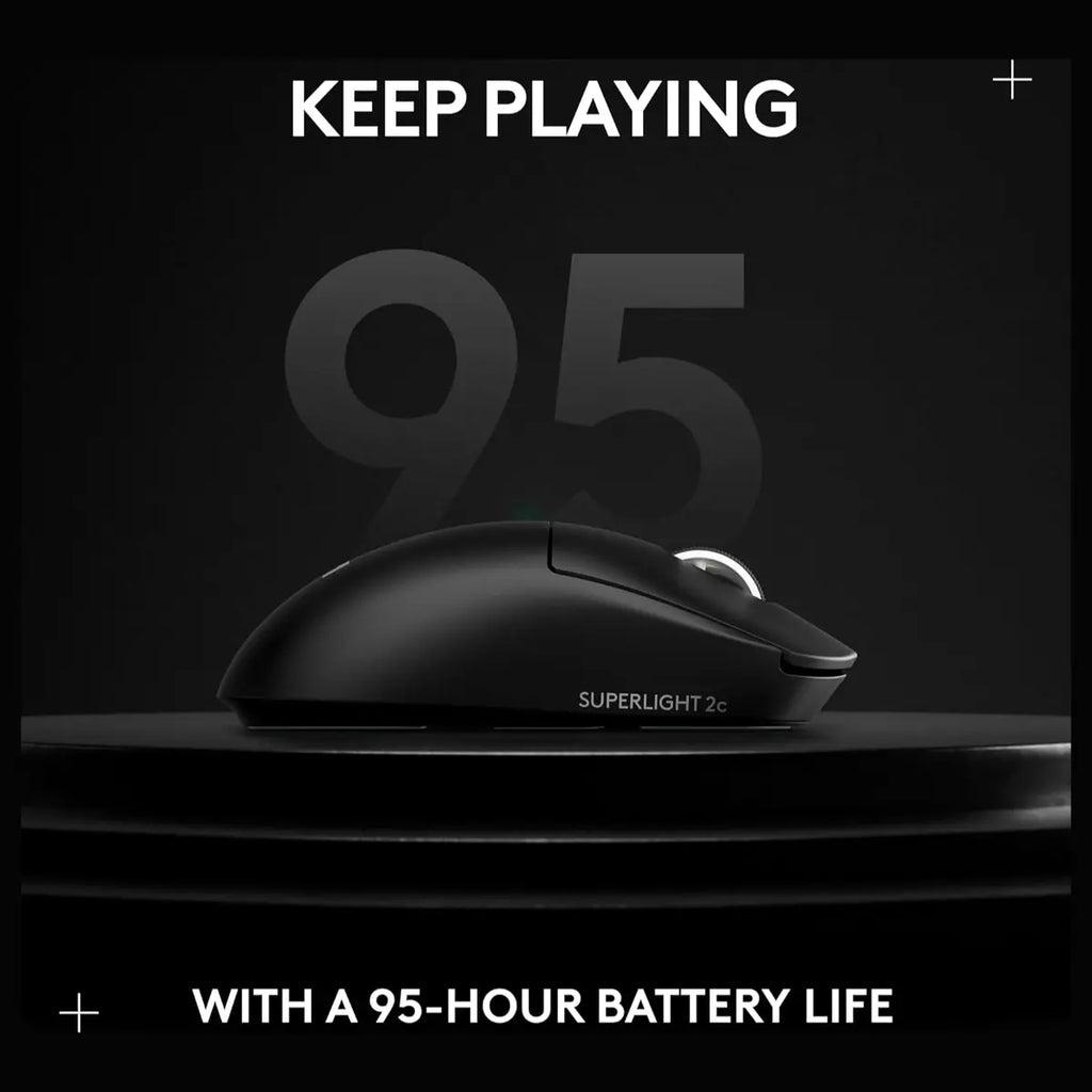 Logitech G PRO X Superlight 2c Lightspeed Gaming Mouse, 44K DPI, Up To 8kHz Polling, Black