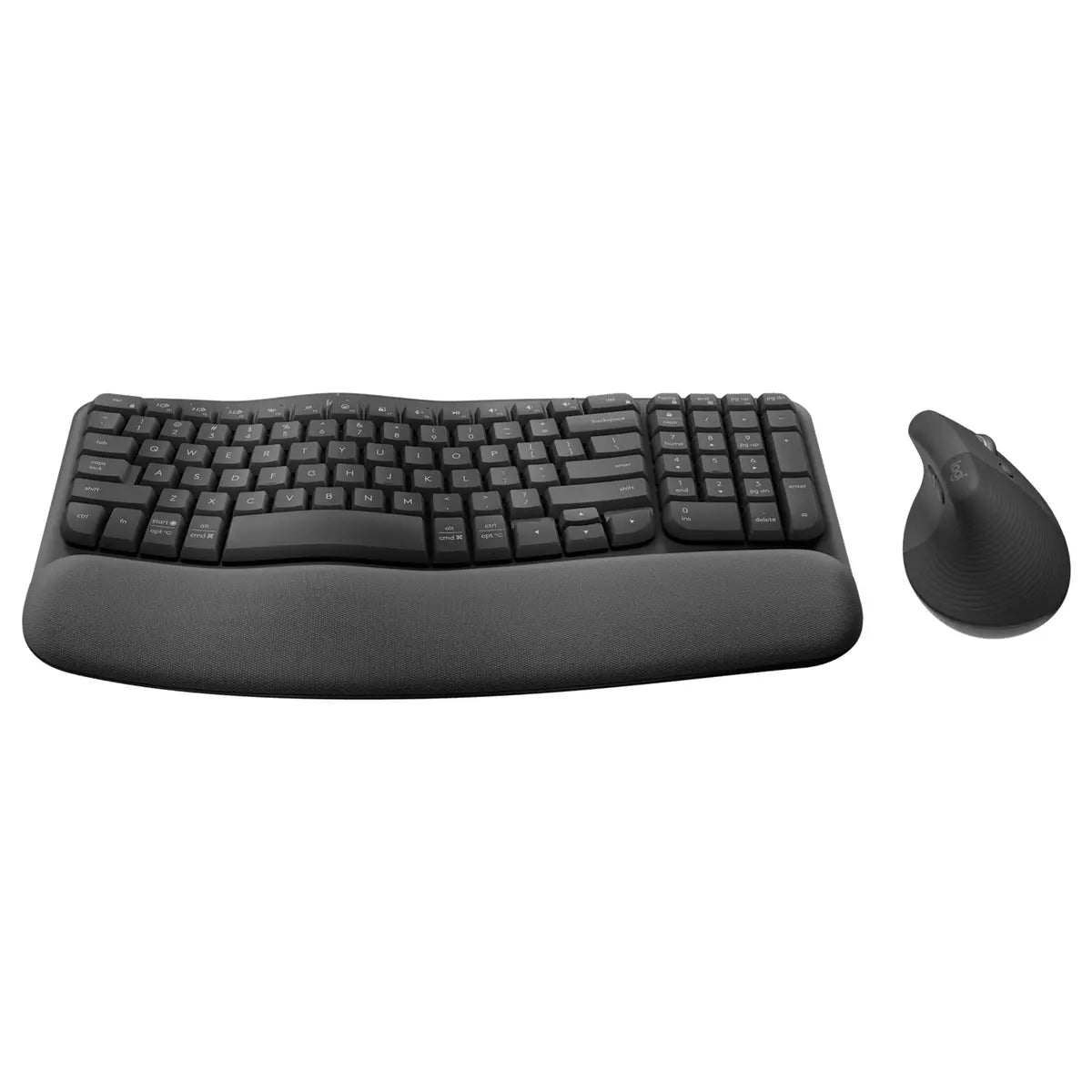 Logitech Wave Keys and Lift Combo, Wireless Keyboard and Mouse Combo, Graphite, 920-013639