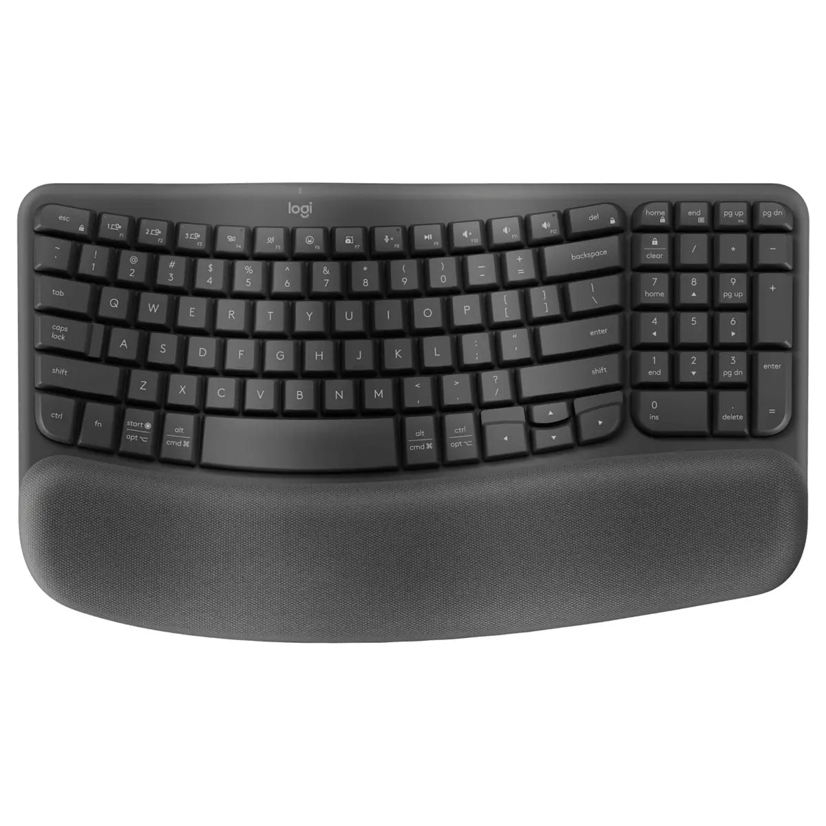 Logitech Wave Keys and Lift Combo, Wireless Keyboard and Mouse Combo, Graphite, 920-013639