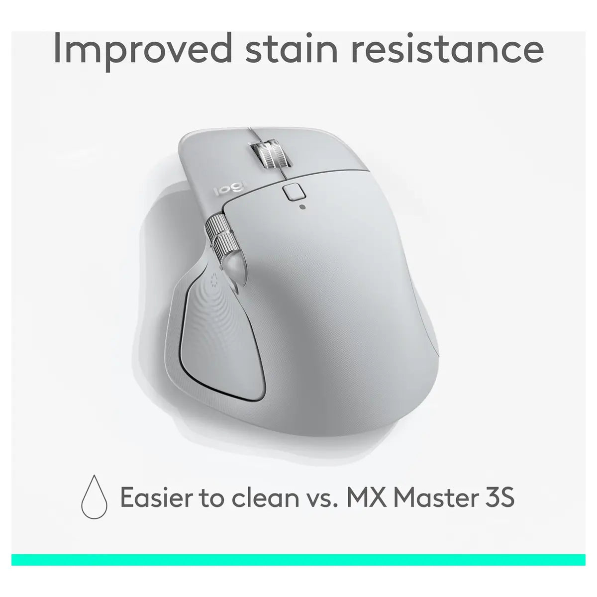 Logitech MX Master 4 Ergonomic Wireless Mouse, Bluetooth, USB-C Charging, Haptic Feedback, Ultra-Fast Scrolling, Pale Grey