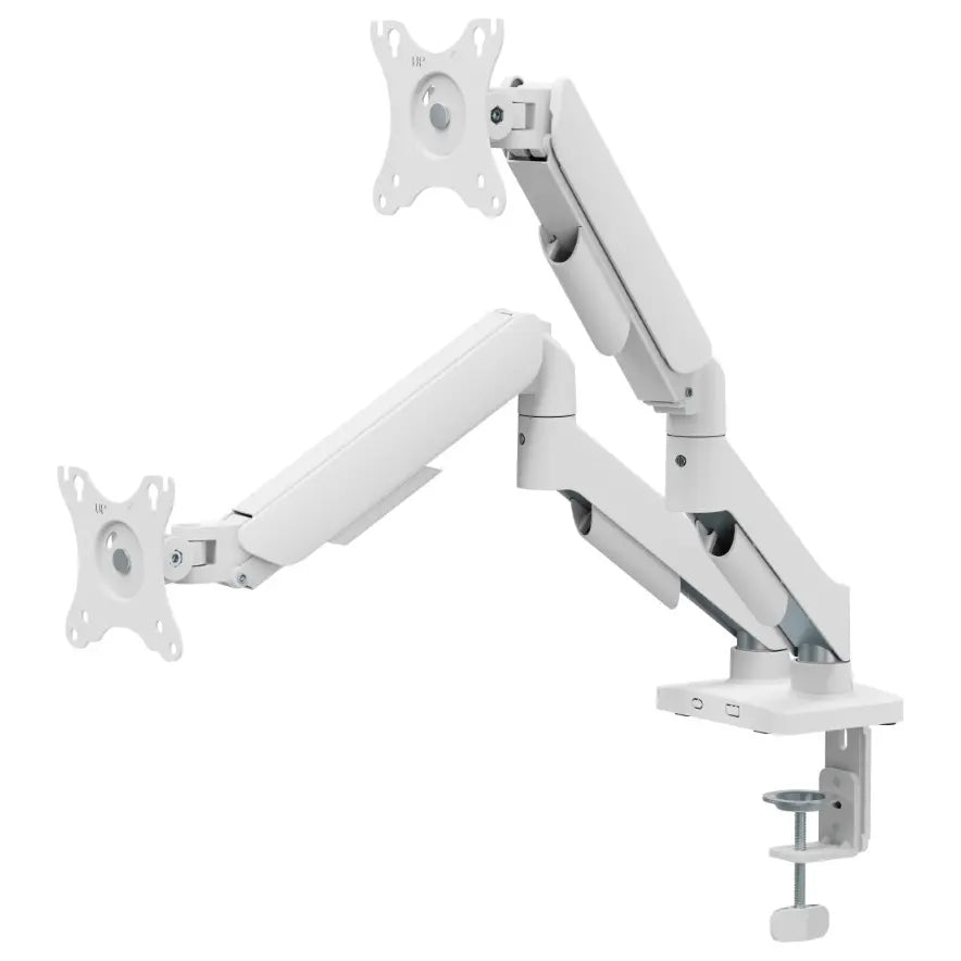 MXG EMA-24W Economical Mechanical Spring Dual Monitor Arm White