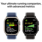 Apple Watch Ultra 3 Running And Multisport Smartwatch 49mm Rugged Titanium Case Black Ocean Band