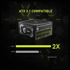 MSI MAG A1000GL PCIE5 Power Supply 1000W 80 Plus Gold Fully Modular ATX3.0