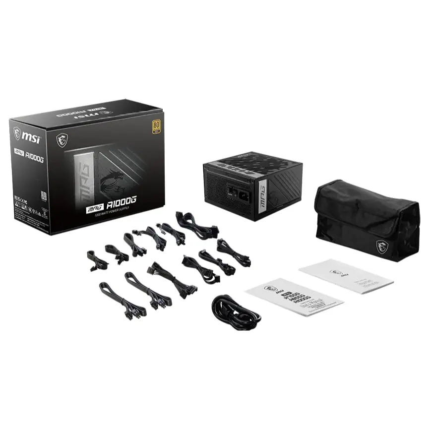 MSI MPG A1000G Power Supply 1000W 80 Plus Gold
