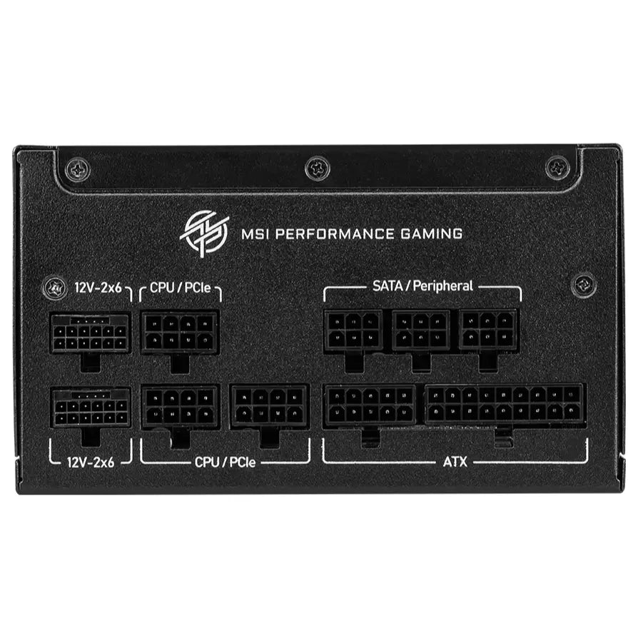 MSI MPG A850GS PCIE5 Power Supply 850W 80 PLUS Gold Full Modular, Native 12V-2x6, Dual-Color 12V-2x6 Cable