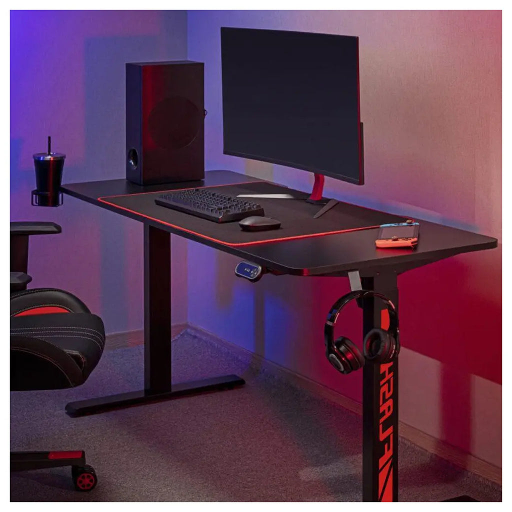 MXG MGD-01R RGB Electric Sit-Stand Desk, White | Free Shipping
