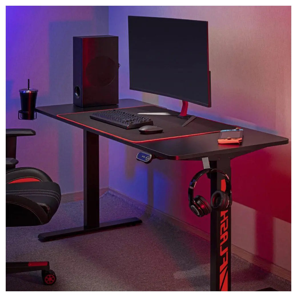 MXG MGD-01R RGB Electric Sit-Stand Desk, White | Free Shipping