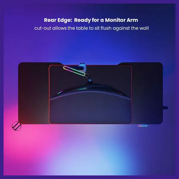 MXG MGD-01R RGB Electric Sit-Stand Gaming Desk Black | Free Shipping