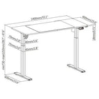 MXG MGD-01R RGB Electric Sit-Stand Gaming Desk Black | Free Shipping