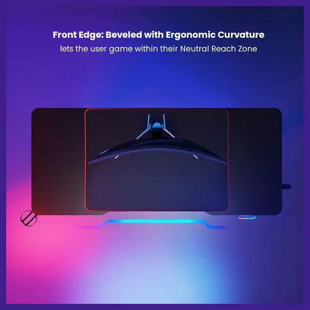 MXG MGD-01R RGB Electric Sit-Stand Gaming Desk Black | Free Shipping