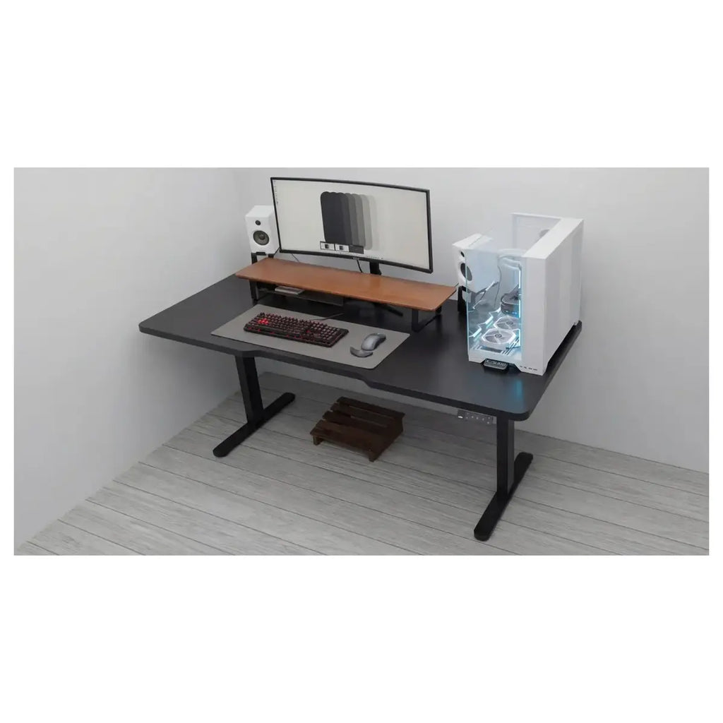 MXG DMD-01 Motorized Sit-Stand Gaming Desk Dual Motor 4.5ft x 2ft 0.75 Inches Thick Matte Black