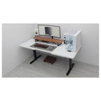 MXG DMD-01 Dual-Motor Motorized Sit-Stand Gaming Desk 4.5ft x 2ft 0.75 Inches Thick Matte White