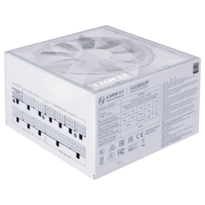 Lian Li SX Platinum 850W Power Supply, 80 PLUS Platinum, ATX 3.1, White
