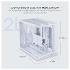 Lian Li O11 Dynamic Mini V2 Compact ATX Mid-Tower Airflow Computer Case White G99.O11DMIV2W.00