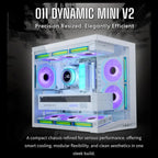 Lian Li O11 Dynamic Mini V2 Compact ATX Mid-Tower Airflow Computer Case White G99.O11DMIV2W.00
