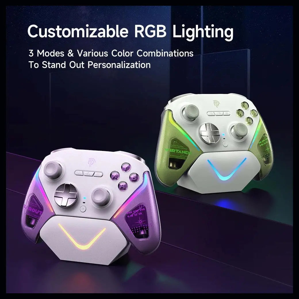 EasySMX D10 Wireless Gamepad Pro, Tri-Mode Connectivity, TMR Anti-Drift Joysticks, 1000Hz Polling Rate, Farout Purple