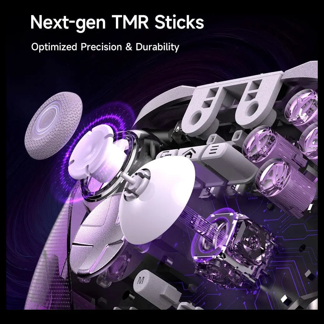 EasySMX D10 Wireless Gamepad Pro, Tri-Mode Connectivity, TMR Anti-Drift Joysticks, 1000Hz Polling Rate, Farout Purple