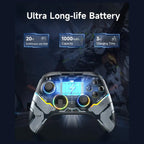 EasySMX X15 PC Controller, Tri-Mode Wireless Bluetooth, Hall Joysticks and Hall Triggers, RGB Lighting, 20 Hours Battery Life, Black