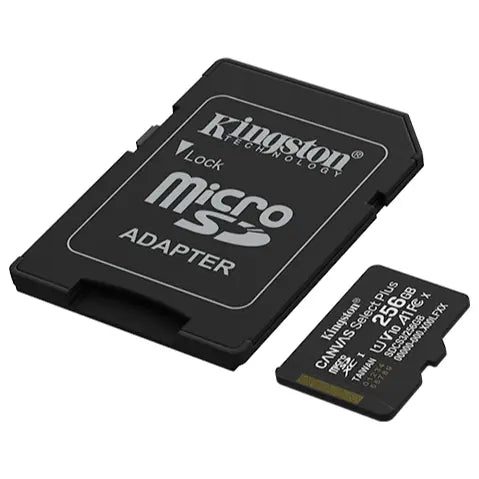 Kingston Canvas Select Plus 256GB MicroSD Memory Card With SD Adapter, Up To 150MB/s Read, Class 10 UHS-I U1 U3 V10 V30 A1