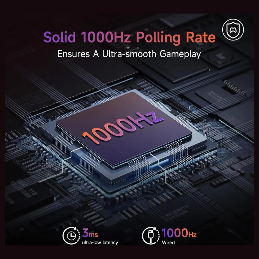 EasySMX X20 Wireless Gaming Controller, RGB Backlit, 2-Stage Hall Effect Stick, 1000Hz Polling Rate, 6-Axis Gyro, Mech Buttons