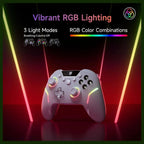 EasySMX X20 Wireless Gaming Controller, RGB Backlit, 2-Stage Hall Effect Stick, 1000Hz Polling Rate, 6-Axis Gyro, Mech Buttons