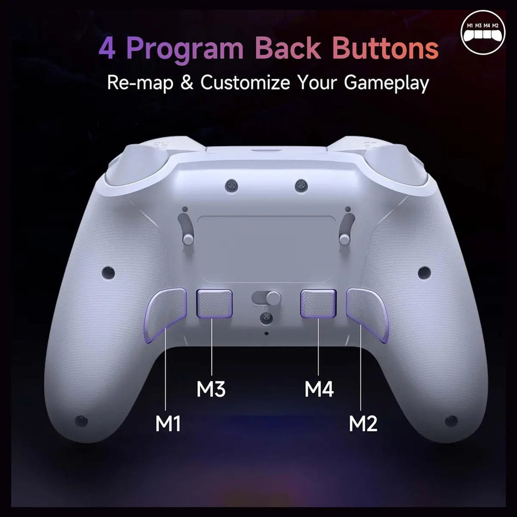 EasySMX X20 Wireless Gaming Controller, RGB Backlit, 2-Stage Hall Effect Stick, 1000Hz Polling Rate, 6-Axis Gyro, Mech Buttons