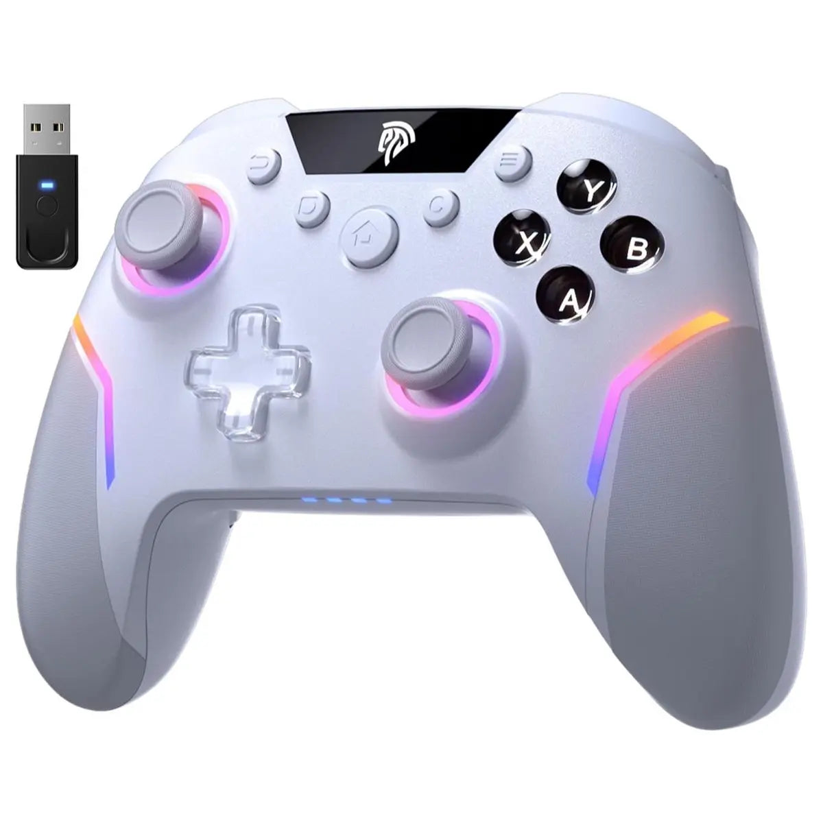 EasySMX X20 Wireless Gaming Controller, RGB Backlit, 2-Stage Hall Effect Stick, 1000Hz Polling Rate, 6-Axis Gyro, Mech Buttons
