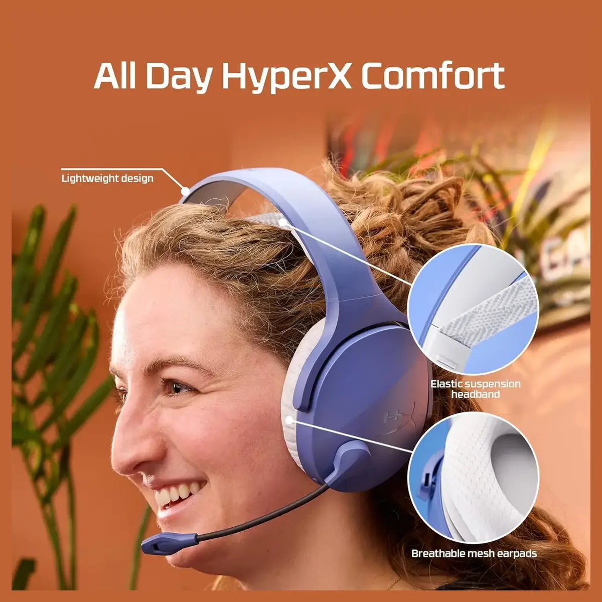 HyperX Cloud Jet Dual Wireless Gaming Headset, 2.4GHz Dongle Bluetooth 5.3, 40mm Drivers, Up To 25 Hours, Black AJ0T1AA