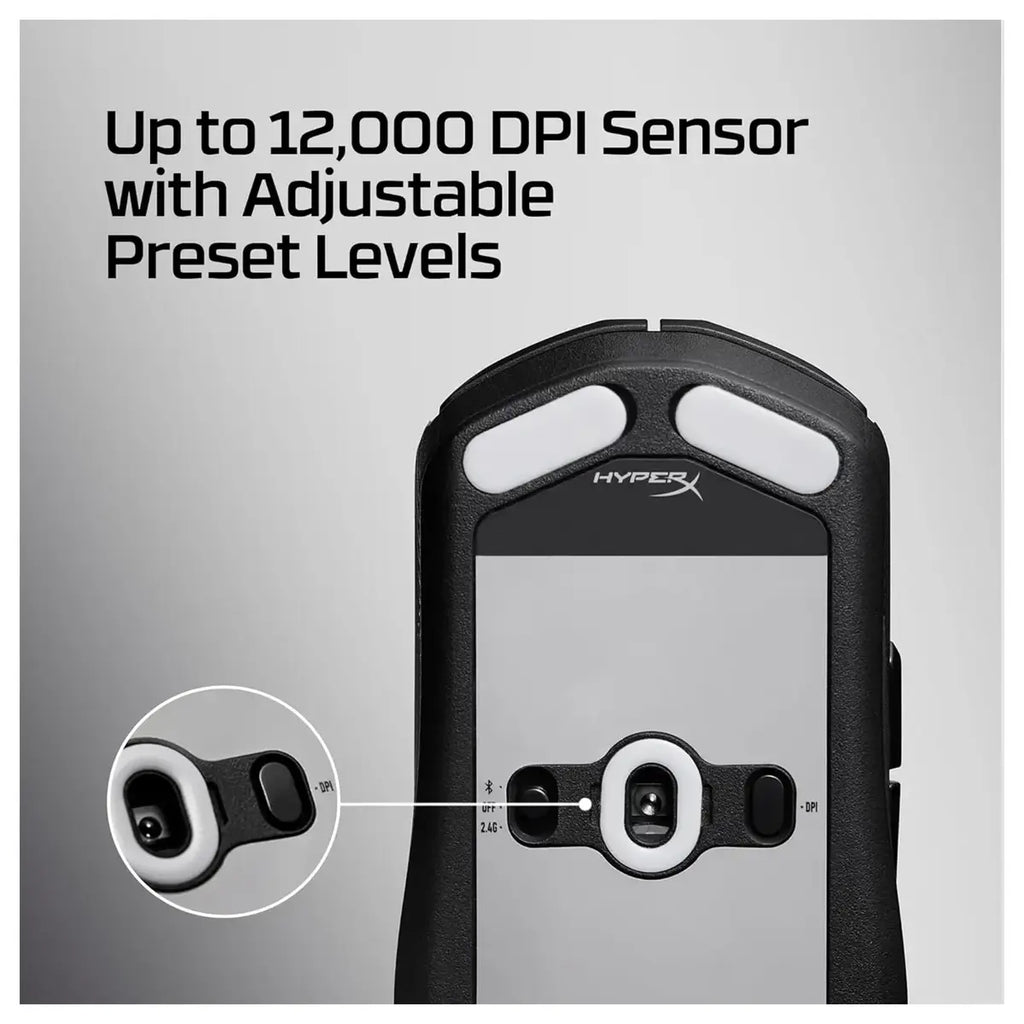HyperX Pulsefire Fuse Wireless Gaming Mouse 12000 DPI RGB Lighting Black 75g A1KY6AA