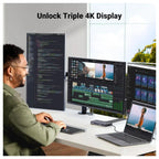 Ugreen Revodok Pro 313 Laptop Docking Station 13-in-1 4K Triple Display USB C Dock Dual HDMI and DP 10Gbps 100W PD Gigabit Ethernet SD and TF Card Reader